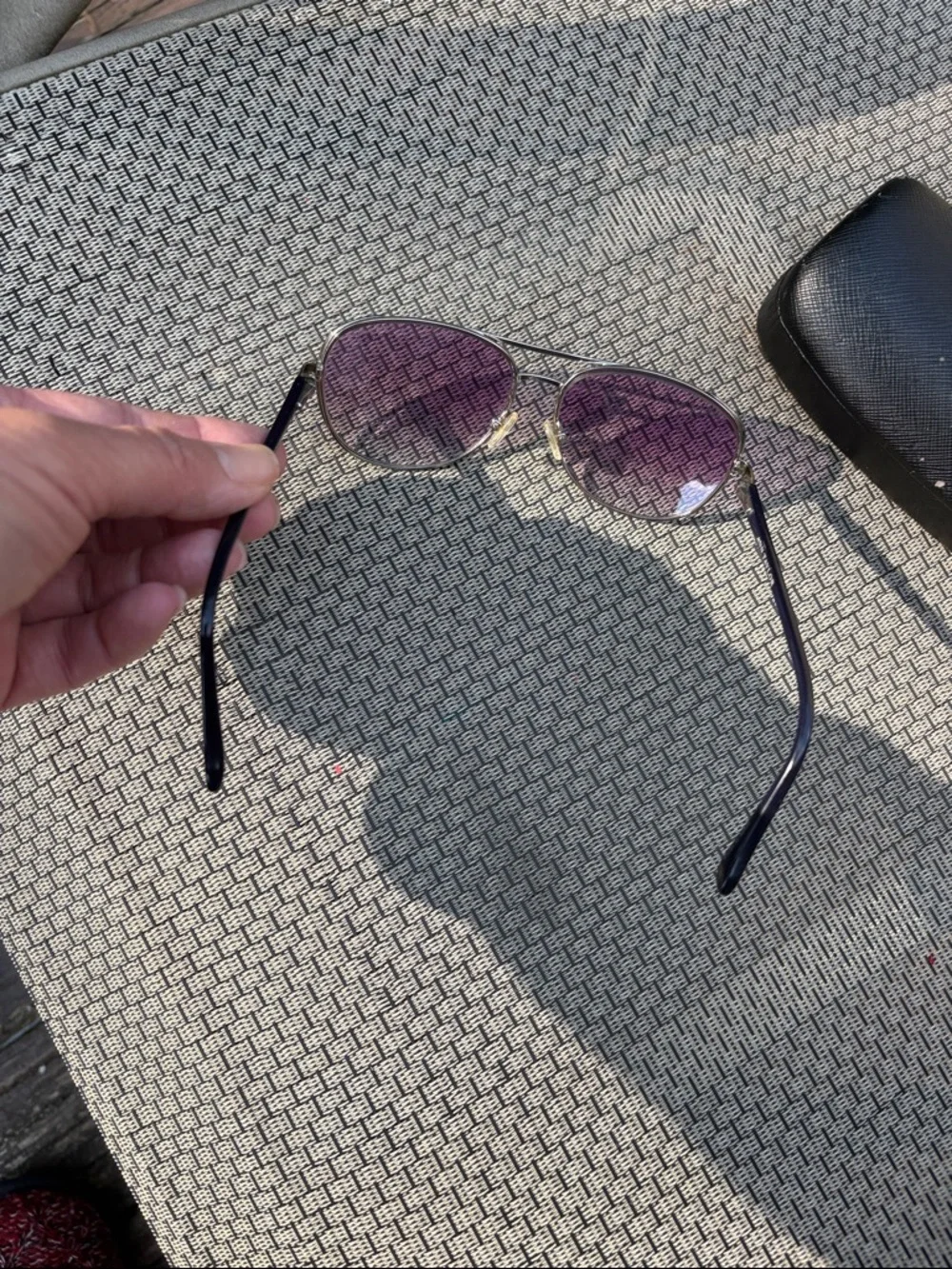 Ann Taylor Aviator Sunglasses with Purple Lenses